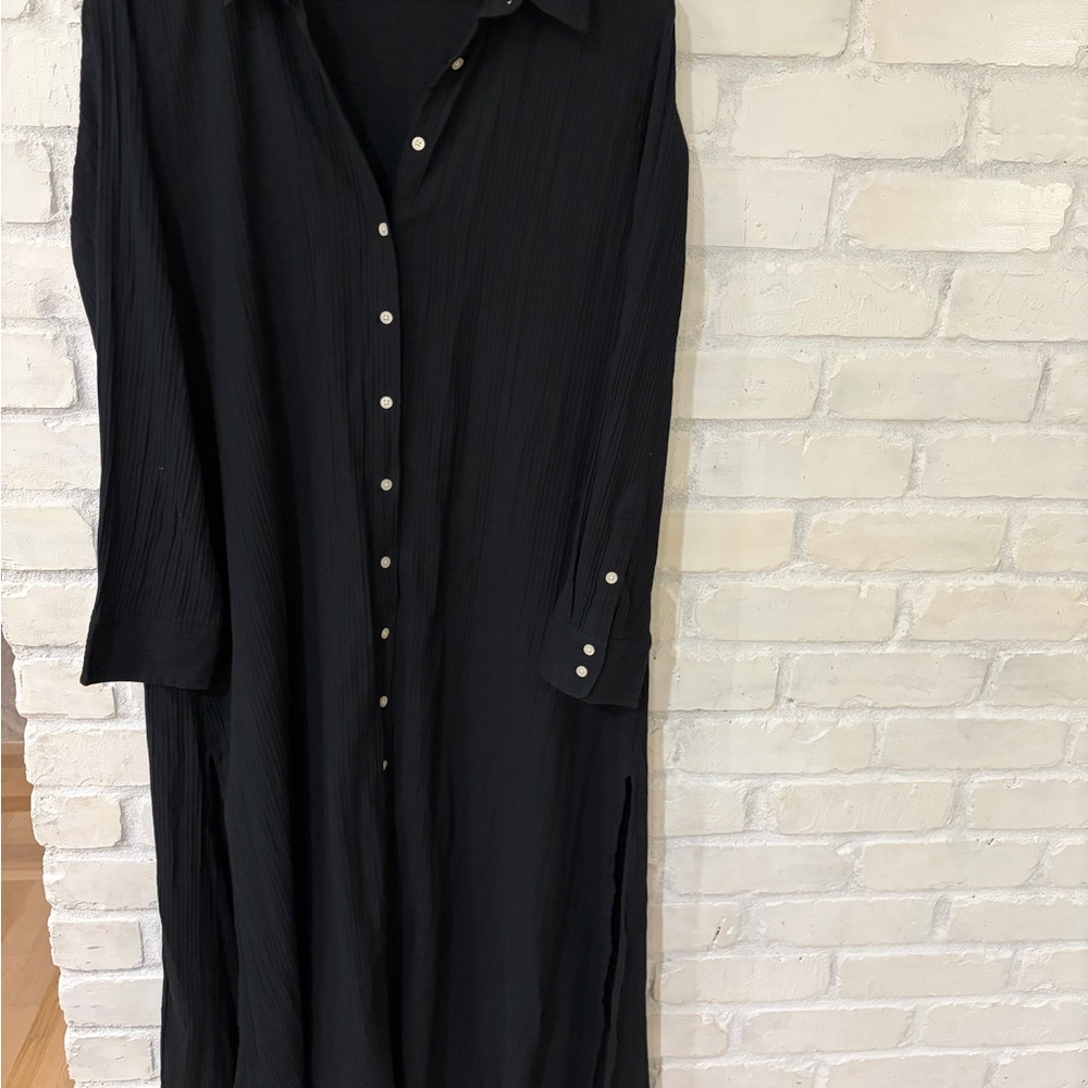 J Crew Long Tunic Shirt Button-Up Dress